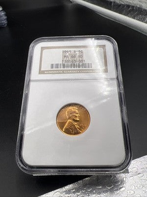 1941 S 1c Lincoln Wheat Cent Penny Coin NGC MS66 RD #081