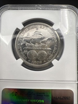1892 Columbian Commemorative Silver Half Dollar Coin NGC AU Details #3