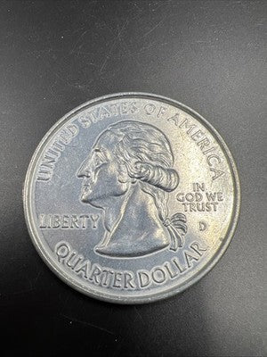 Large 3 Inch Novelty Pewter Coin/Coaster/Paperweight 2002 Ohio State Quarter