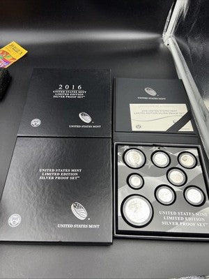 2016 Limited Edition US Silver Proof Set Complete w/ Box COA SK#c