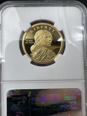 2011 S Sacagawea Wampanoag Treaty Native Brass Dollar Coin NGC PF69 UCAM #007