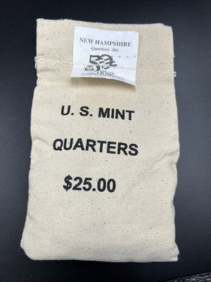 U.S. Mint Bag of 100 2000 D 25c New Hampshire State Statehood Quarters BU UNC
