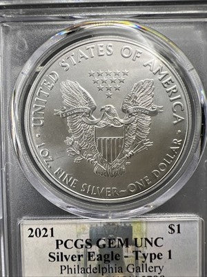 2021 ASE American Silver Eagle David Bowers Signature Philadelphia Gallery PCGS