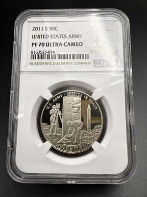 2011 US United States Army Half Dollar NGC PF70 UCAM #014