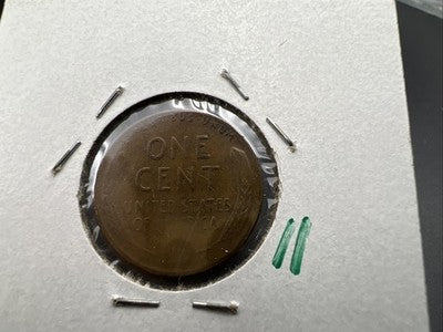 1952 P 1c Lincoln Wheat Cent Coin Tapered PLANCHET Error Fine Circ