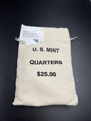 U.S. Mint Bag 100 2017 S 25c Ellis Island ATB Quarter Coins BU UNC