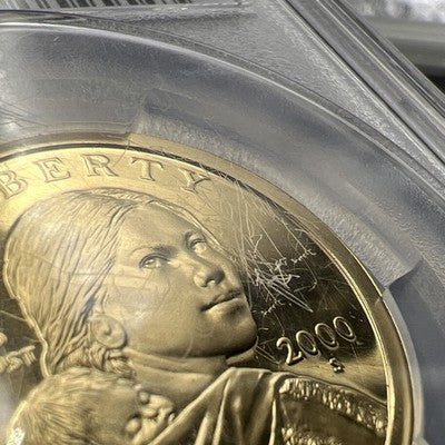 2000 S $1 Sacagawea Native Proof Dollar Coin PCGS PR69 DCAM Used Holder #450