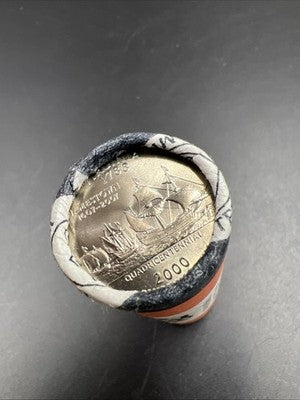 1 Unopened US Mint Unc Roll 2000 P Virginia Statehood Quarter OBW 40 coin