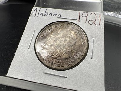 1921 50c Alabama Classic Commemorative Silver Half Dollar Coin AU About UNC