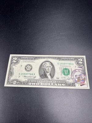 1976 $2 Bicentennial Postal Two Dollar Bill Chicago Ridge IL CH UNC #15597788