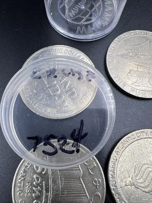 Lot of 20 $1 Casino Dollar Gaming Tokens Metal Circulated Conditions SKU#7524