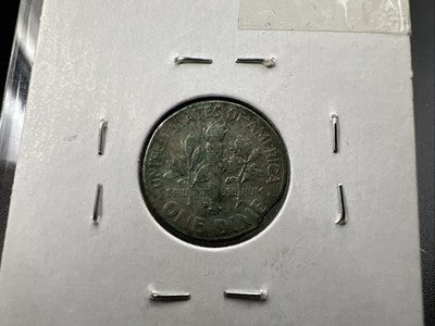 1962 D 10c Roosevelt Silver Dime Coin Clipped Planchet Major Error XF Detail
