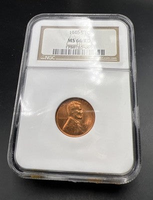 1946 S 1c Lincoln Wheat Cent Coin MS66 RD NGC #069 Gem BU UNC Certified