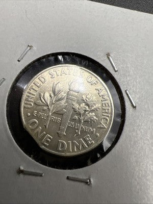Error Collector's Lot 1964 10c Clipped Silver Dime & Blank Cent Planchet UNC