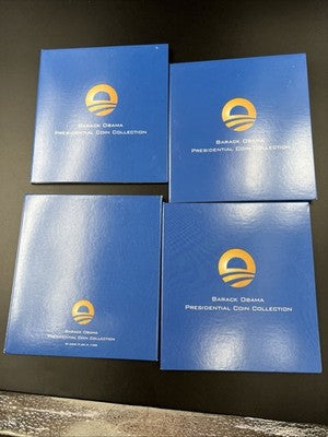 Lot of 16 Barack Obama Colorized US UNC Coins in Boxes Display Folders