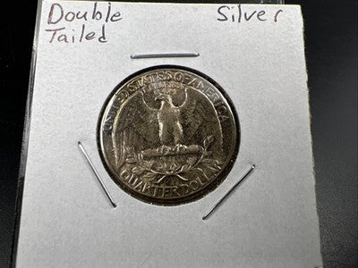 Magic Flipping Coin Double Sided Tails 90% Silver Quarter Coin XF / AU Circ