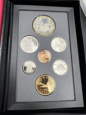 1989 Canada Double Dollar Proof Set Gem Uncirculated Coins Box & COA #A