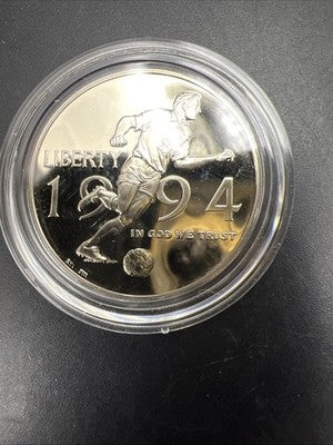 1994 FIFA World Cup Soccer Proof Commemorative Half Dollar Coin in Capsule #a