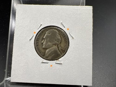 Major Lamination Reverse 1942 5c Jefferson Silver War Nickel Coin Very Circ