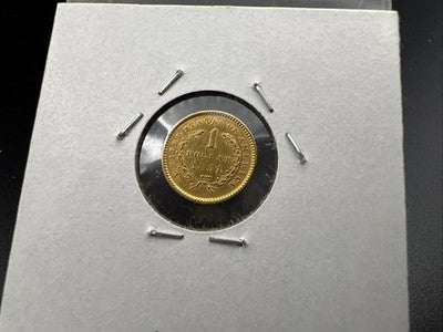 1851 Liberty Head Type I Gold Dollar $1 AU About UNC Circulated SK#a