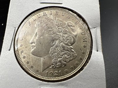 1921 $1 Morgan Silver Dollar Coin CH AU About UNC SK#a