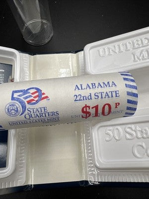US Mint Certified 2003 P Alabama State Statehood Quarter Roll BU UNC