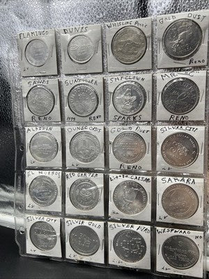 Lot of 20 $1 Aluminum Souvenir Casino Gaming Tokens AU / UNC
