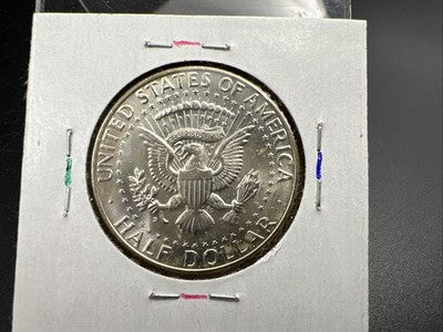 1964 D 50c Kennedy 90% Silver Half Dollar Coin BU NC Neat Toning Obverse SK#1
