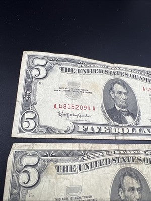 1963 $5 USN Very Circ Five Dollar United States Notes #926