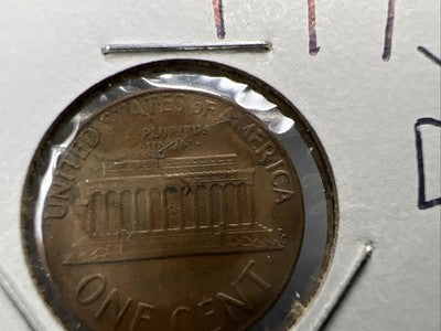 1973 D Lincoln Memorial Cent Penny Coin Lamination Error Reverse VF Circ