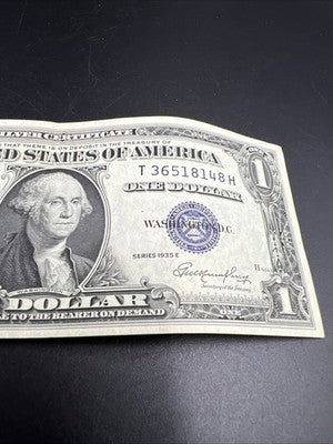 1935 E $1 One Dollar Blue Seal Silver Certificate VF Very Fine Circ #48