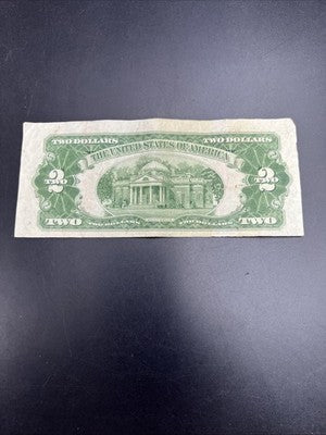 1928 G $2 USN United States Note Red Seal Fine Circulated #099