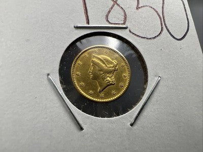 1850 Liberty Head Type I Gold Dollar $1 Choice VF Very Fine Circ