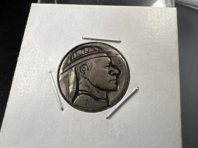 Hobo Buffalo Nickel Coin Modern Carving SKU#E