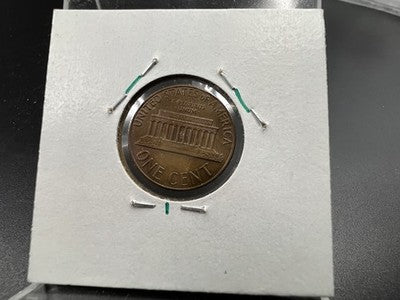 Major Fold Over Lamination Error 1973 1c P Lincoln Memorial Cent Penny AU