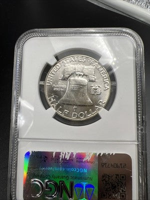 1963 D 50c Frankling Silver Half Dollar Coin NGC MS64 #004 CH BU Certified