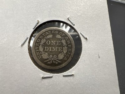 1842 10c Liberty Seated Silver Dime Coin CH VG Very Good Circ