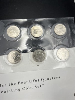 2013 P & D US Mint America the Beautiful Uncirculated 10 Coin ATB BU Quarter Set