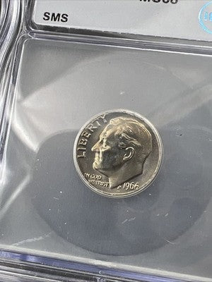 1966 10c SMS Roosevelt Copper Nickel Dime Coin MS68 ICG