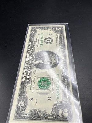 Lot of 4 2017 A $2 FRN Federal Reserve Notes UNC Uncirculated #448