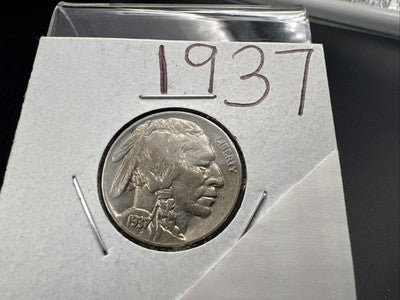 1937 P 5c Buffalo Nickel Coin Choice EF XF Extra Fine Circulated