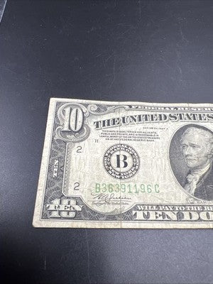 1934 A $10 FRN Ten Dollar Federal Reserve Note New York District VG Circ #96