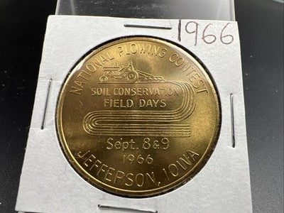 1966 Iowa National Plowing Contest Medal CH BU UNC