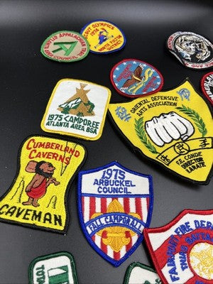 Lot of 19 Boy Scout Patches Talladega Cumberland Caves +