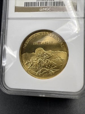 1967 Nebraska Centennial Arbor Day Medal NGC MS65 Gem BU