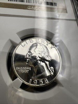 1958 25c Washington Silver Quarter Proof Coin NGC PF67 #090