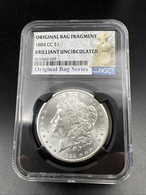 1884 CC Morgan Silver Eagle Dollar Coin NGC BU UNC Original Bag Fragment Series