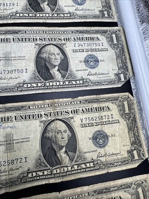 Lot of 10 1935 $1 One Dollar Blue Seal Silver Certificates Cull Very Circ #23