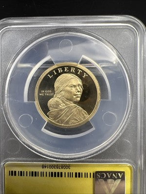 2013 S $1 Sacagawea Native Delawares Treaty Dollar Gem Proof ANACS PR70 DCAM