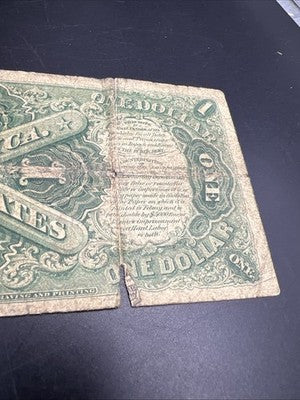 1917 $1 United States Note Sawhorse Ugly Damage Cull circ Fr 36 Teehee Burke